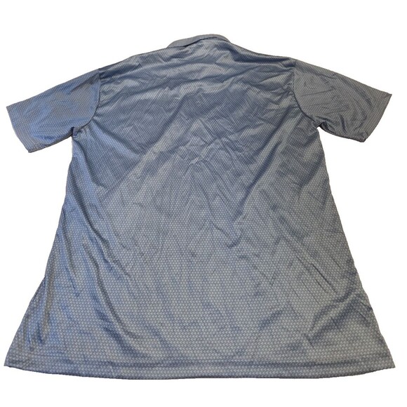 NWOT Collars & Co Mens XL Dress Collar Polo Shirt Slate Blue Geo Print Golf - Picture 3 of 8